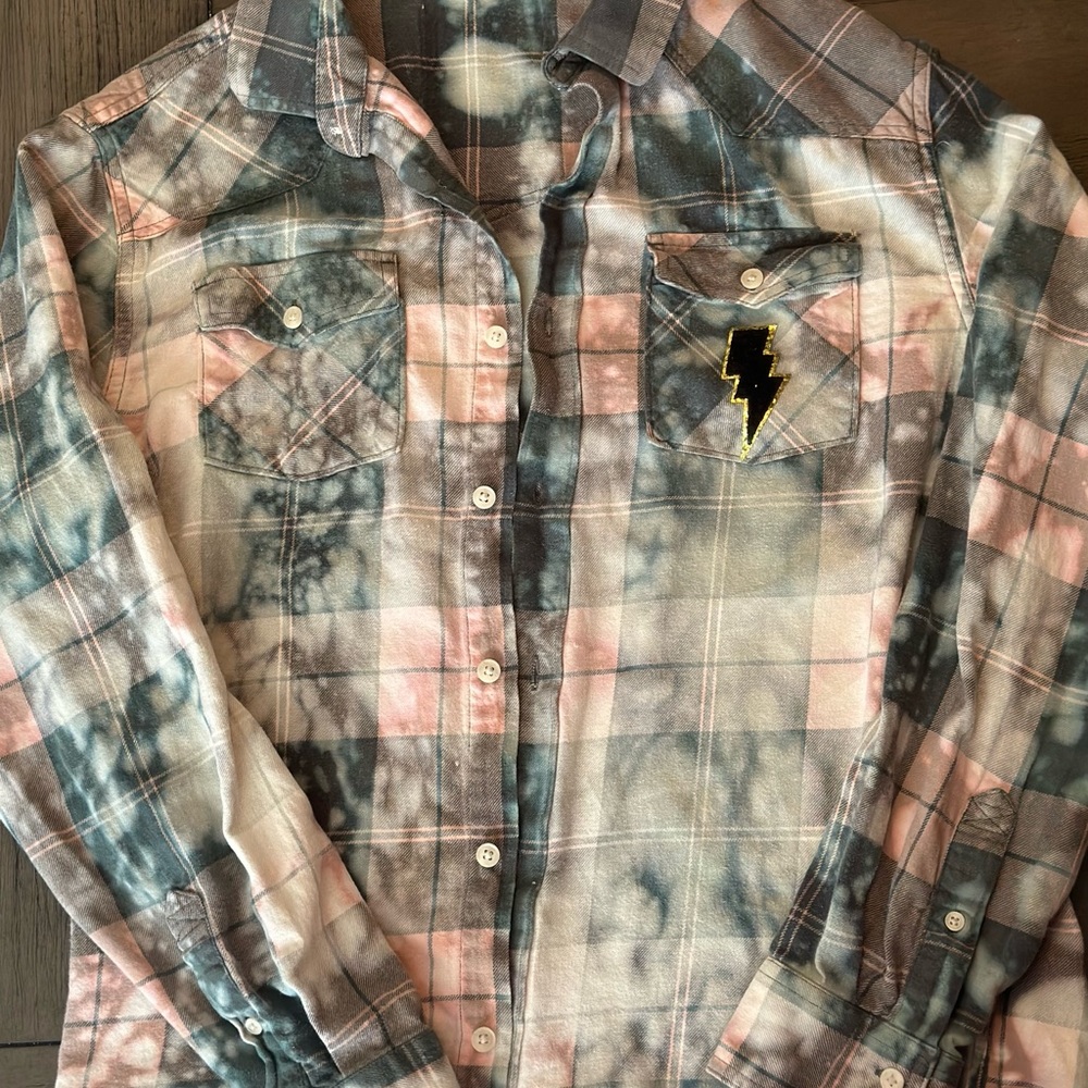 Custom made bleached flannel size medium/large